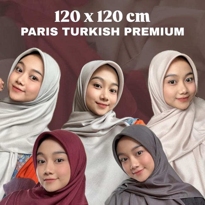 Scarf Hijab Kerudung Jilbab segi empat Paris turkish Japan jepang syari casual polos premium simple 