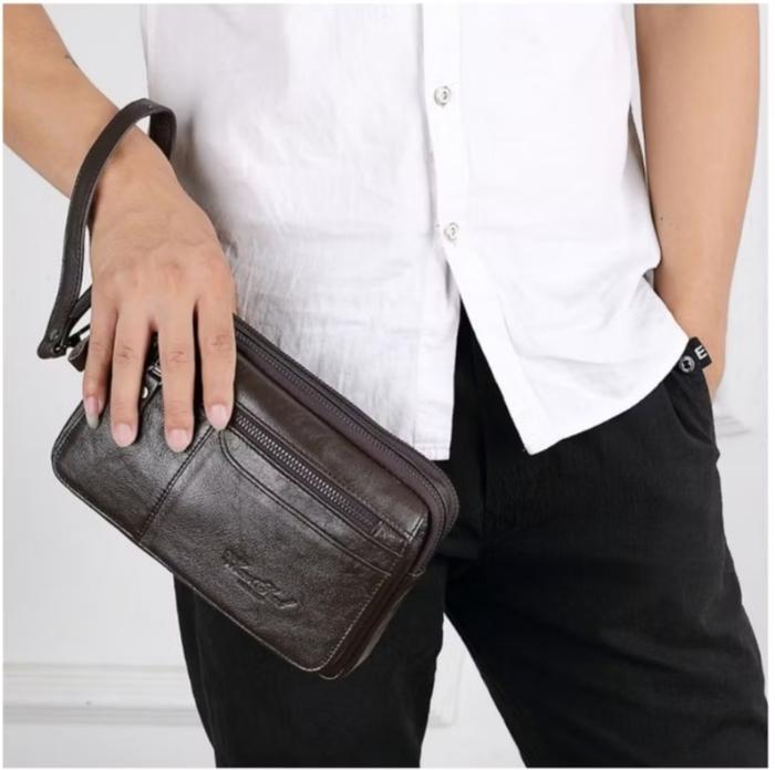 Clutch Handbag Kulit Cheer Soul 2249 Tas Tangan Pria Import Tas Hp Dompet Hp