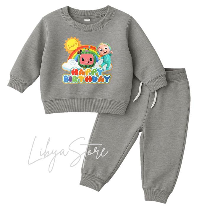 Happy Birthday Cocomelon Setelan Joger Anak Unisex