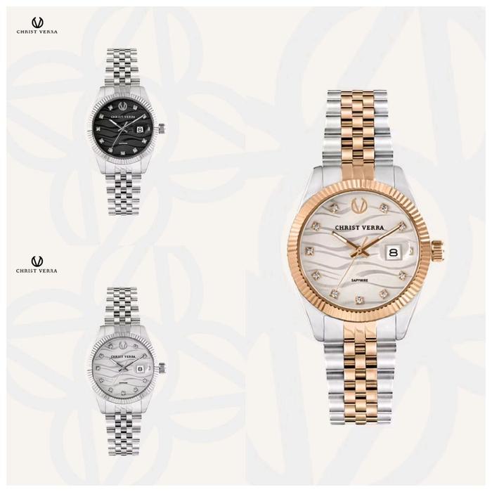 Jam Tangan Wanita Chris Verra CV 12487L CV 12487 Original Bergaransi