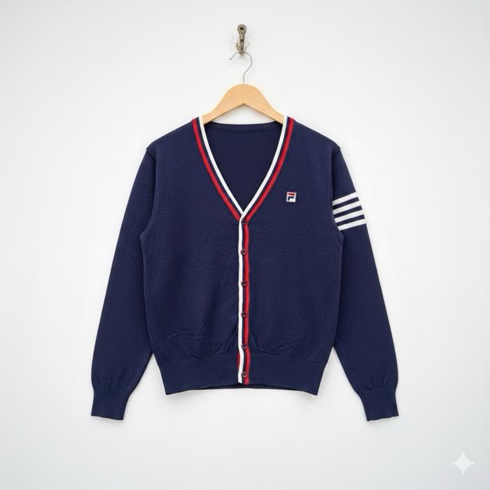 Fila Cardigan Knitwear Outline Rajut Cewek