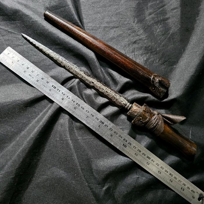 Tombak Seken Biring Lanang Pamor Wiji Timun