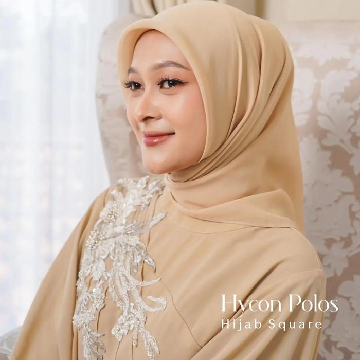 LYF Official Square Jean Segi Empat Polos Jilbab Kerudung Hijab Bahan Hycon Wanita Muslimah