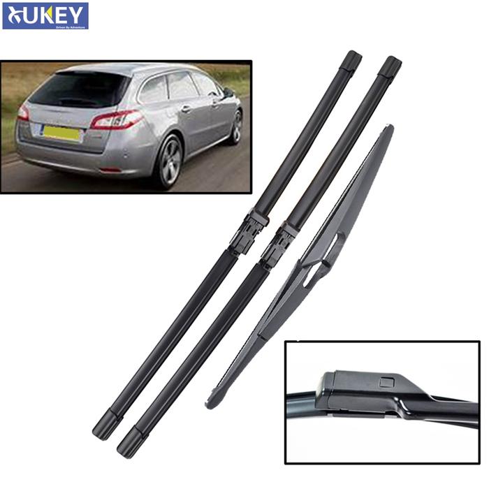 Xukey Front Rear Tailgate Windscreen Wiper Blades Set For Peugeot 508