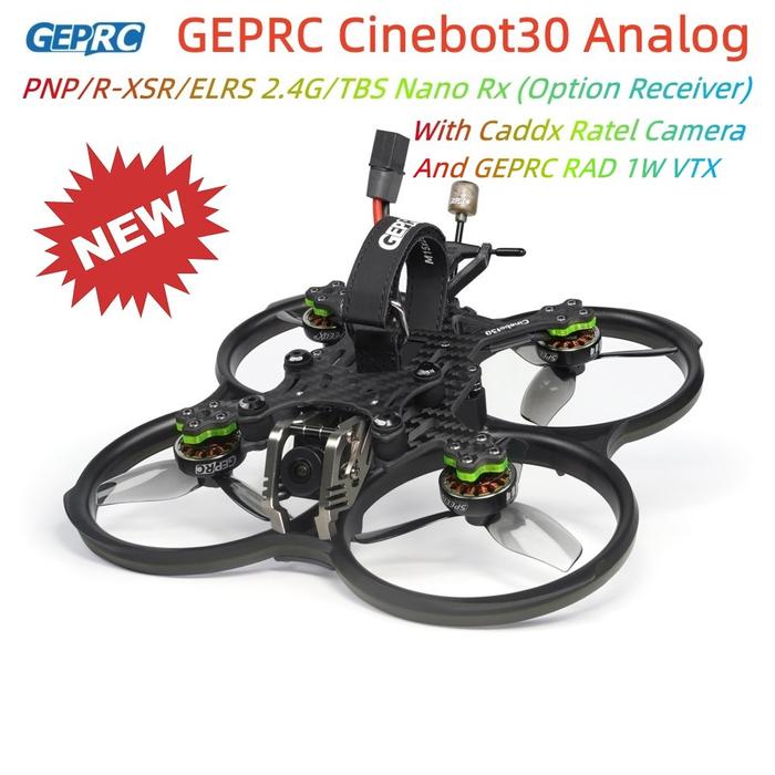 GEPRC Cinebot30 Analog 4S 6S Ultralight FPV Racing Drone