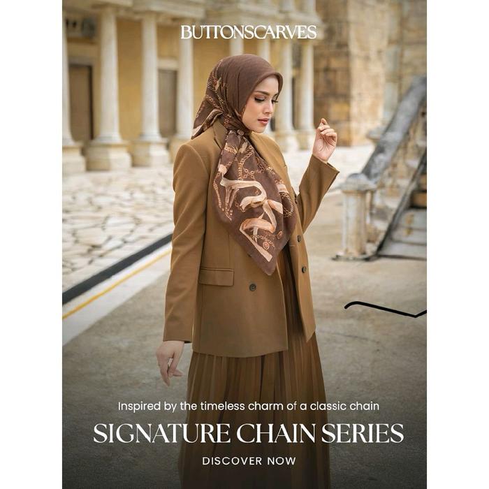 Buttonscraves Signature Chain Square - Choco