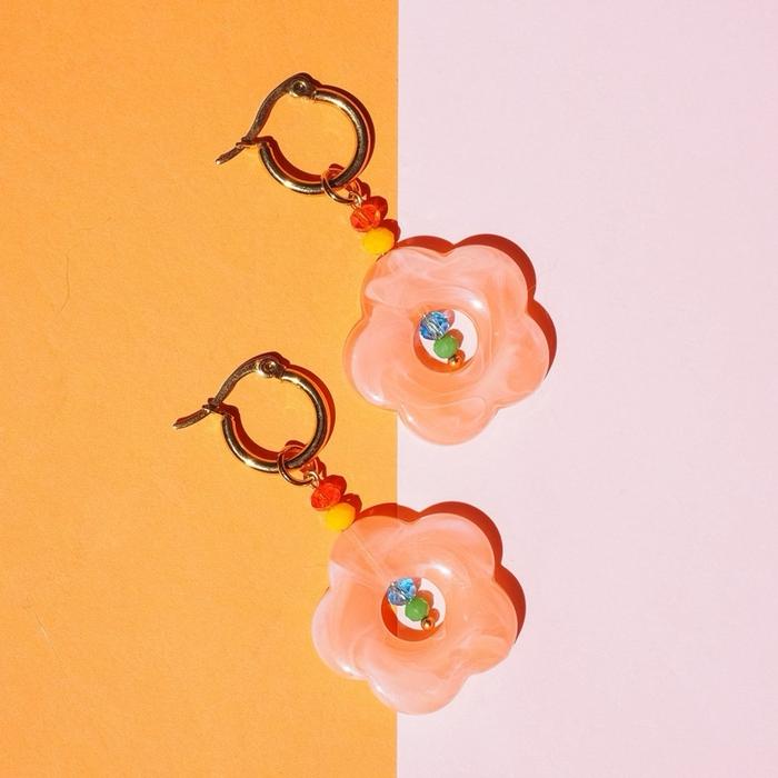 Superbloom Earrings in peach