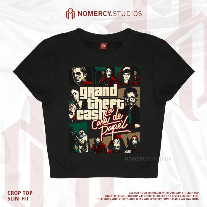 NOMERCY.STUDIOS - CROP TOP MONEY HEIST LA CASA DE PAPEL GTA | BAND METAL MUSIK ROCK | GRUNGE CROPTOP