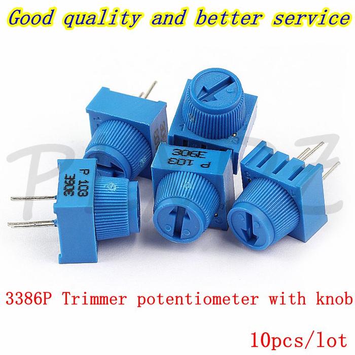 10pcs 3386P 3386P-1-103 10K 1k 2k 5k 10k 20k 50K 100K 500K 1M Top Adjustable Precision Potentiometer