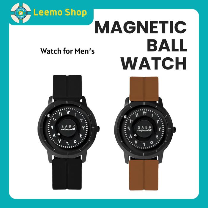 Jam Tangan Pria Magnet SABR Arabic Dial Magnetic Ball Watch Minimalis Strap Silikon Jam Tangan Quart
