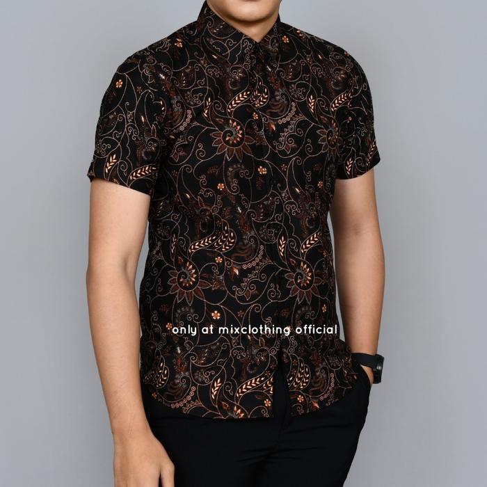 BAJU KEMEJA BATIK PRIA SLIM FIT LENGAN PENDEK COLIN DION CBS 624