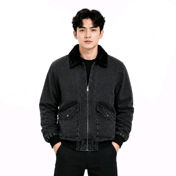 JAKET JEANS DENIM MODEL TERBARU PRIA WANITA KEREN Hitam Distro Panjang Casual Ukuran M L XL Original