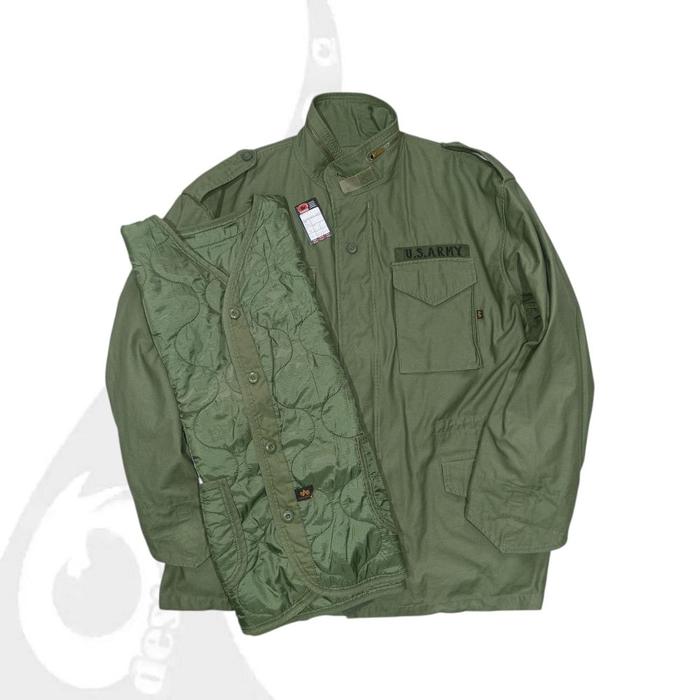 SUPER JUMBO vintage setelan jaket parka linner m65 alpha industries us size xx large