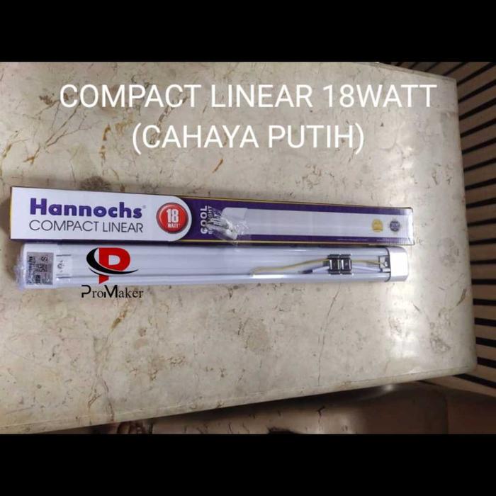 Lampu TL LED Hannochs Compact Linear CDL 18 Watt Cahaya Putih Anti Pecah Original
