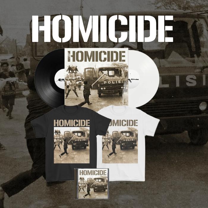 T Shirt Band Official HOMICIDE - PATHOS (BUNDLING CD/VINYL)