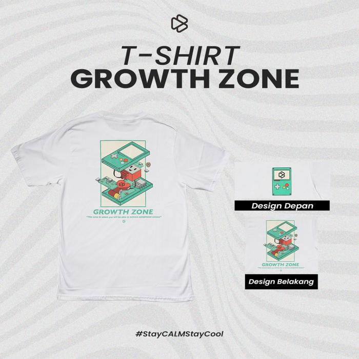 BAPIN T-Shirt Growth Zone White - Kaos Distro Pria Lengan Pendek