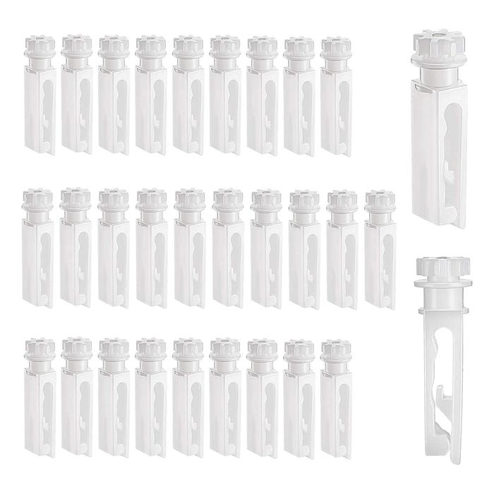 30Pcs Vertical Blind Stem Replacement White Stems for Vertical Window Blind Vertical Blind Carrier S