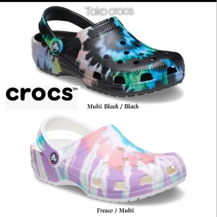 Crocs Classic tie-dye clog graphics  / Crocs Tie dye clog unisex