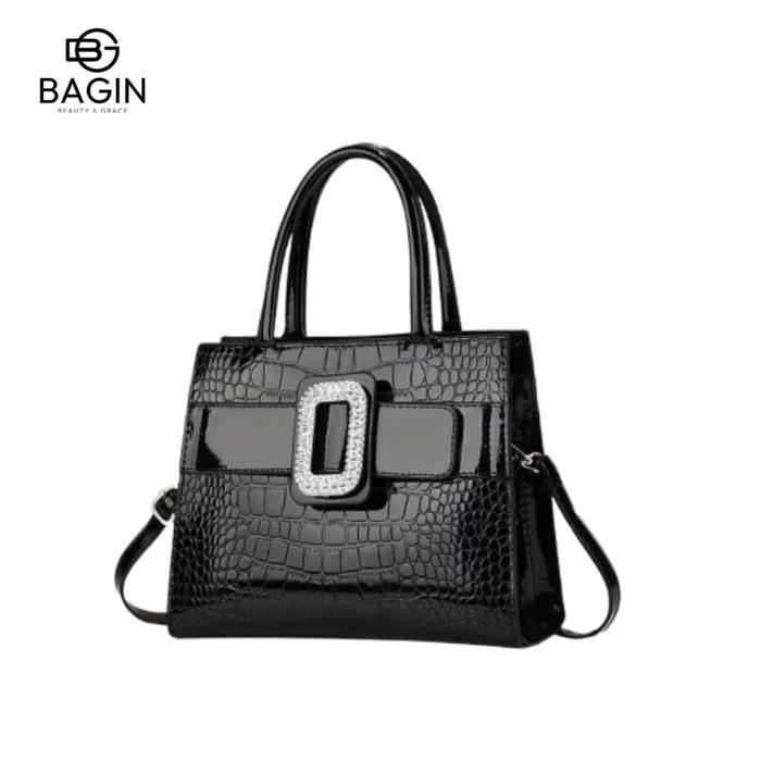 【Bagin】Ginela Bag - Tas Wanita Handbag Motif Croco Elegan Kulit Pu Leather [Gy-739] -Gratisongkir