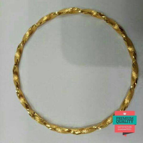 GROSIR GELANG EMAS ASLI KADAR 700 MODEL KERONCONG SPIRAL UKURAN