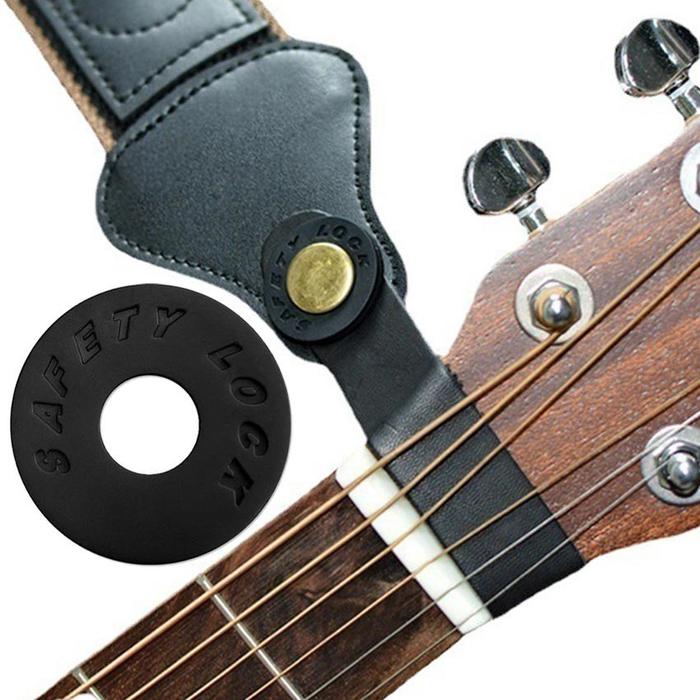 10Pcs Strap Lock Gitar Karet Rubber Penahan Straplock Gitar Pengunci Safety Lock Strap Gitar Anti Sl