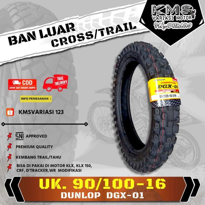 Ban Luar Trail Motocross Supermoto Dunlop Ring 16, Ring 18, Ring 19, Ring 21