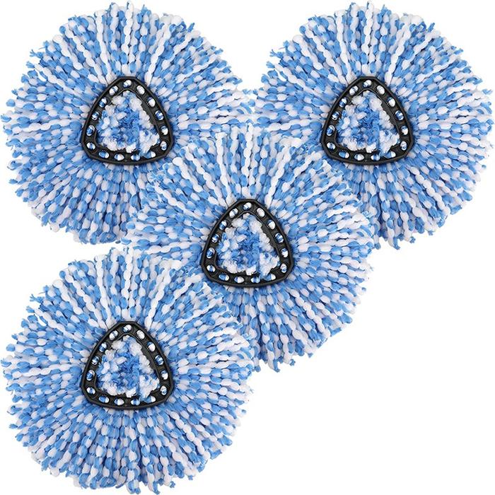 4Pcs Spin Mop Replacement Head For Rinseclean Spin Mop Refills