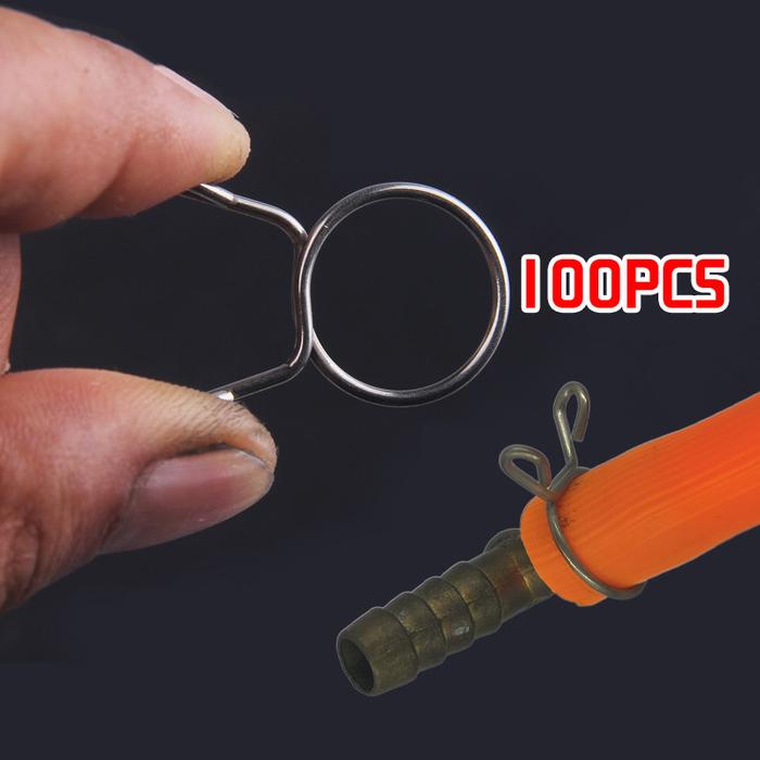 100Pcs Jepit Klem Selang Bensin Karburator Radiator / Clip Penjepit Slang Bensin Radiator