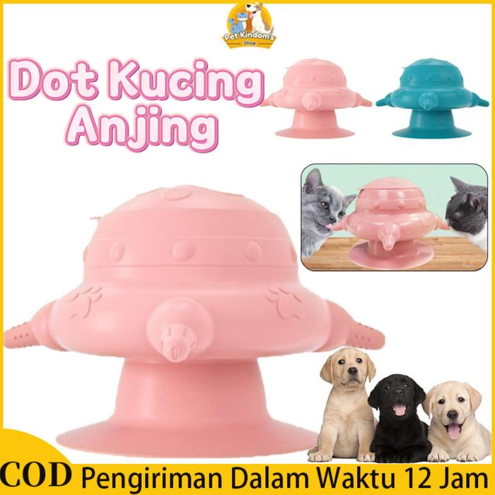 Dot Kucing / Pengatur ASI Silikon Hewan Peliharaan Multifungsi / Dot Kucing Anjing 4 Lubang Peralata