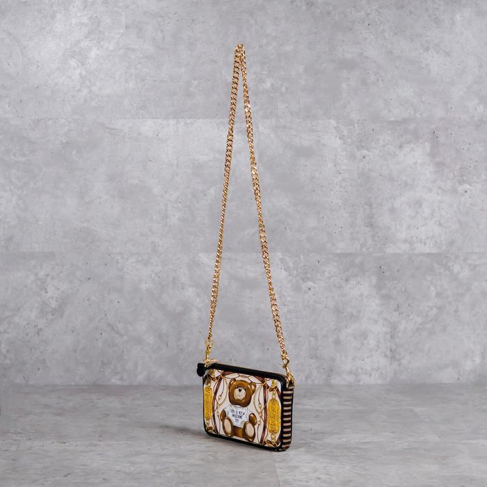 (DEFECT SALE) Tas MOSCHINO BEAR CHAIN GOLD CHAIN SHOULDER BAG 100% ORIGINAL