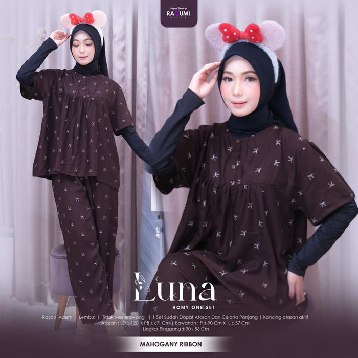 Raqumi hijab Oneset Rayon Motif Luna Oneset by Raqumi Hijab