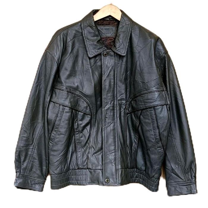 Jaket kulit edimangiare G.C cotto homme japan vintage dark green