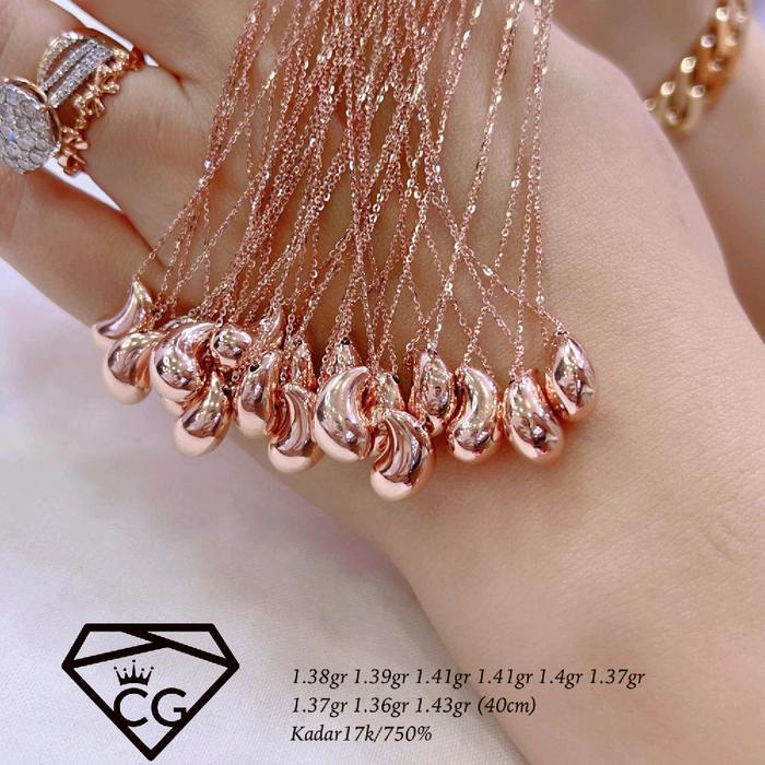 CHIBI GOLD - PERLABU² ANTING & KALUNG LABU 750 17K CHIBIGOLD