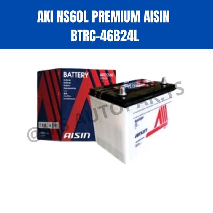Aki NS60L - 46B24L (DC Battery) Aisin Tanpa Cairan/Kosong