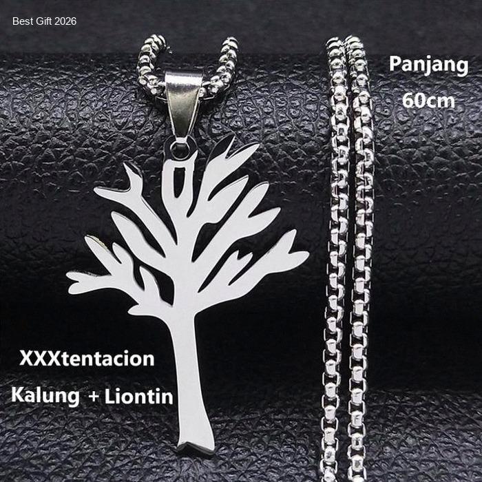 XXXTentacion kalung leafless tree of live Kalung Liontin Titanium Stainless poison tree | best selle