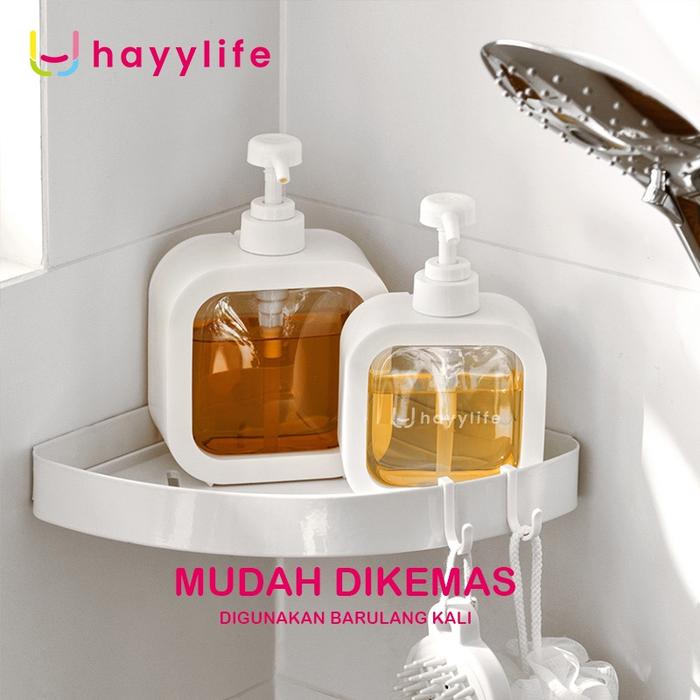 HAYYLIFE Botol Sabun Mandi Plastik 500 ML Perlengkapan Mandi Aesthetic Botol Pump HL-AGB574