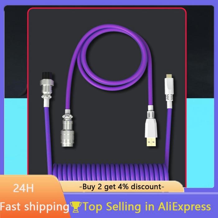 Type C USB Cable Mechanical Keyboard Coiled Cable Wire Mechanical
