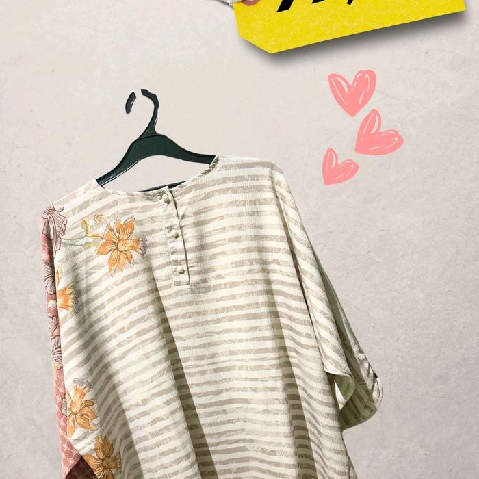Atasan Wanita Tunik Sunny Top Ria Miranda Muslim Fashion Baru - Biru, Remaja, Shoes, Linen, Kerja, P