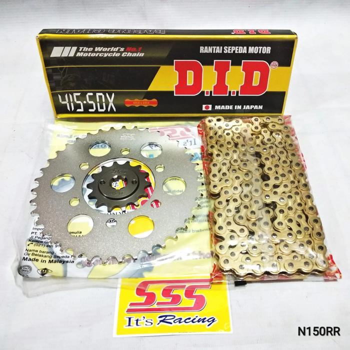 Gear Set Sss [415] Ninja 150 R / Rr + Rantai Did 415 Sdx #Gratisongkir