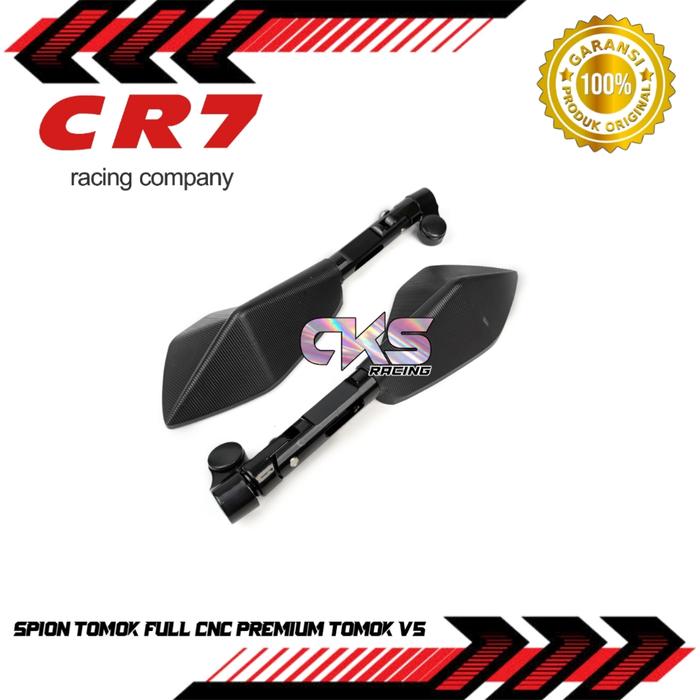 Terlaris SPION TOMOK V5 CR7 CNC SPION MOTOR SPION TOMOK KACA BESAR LIPAT UNIVERSAL VARIO BEAT MIO AE