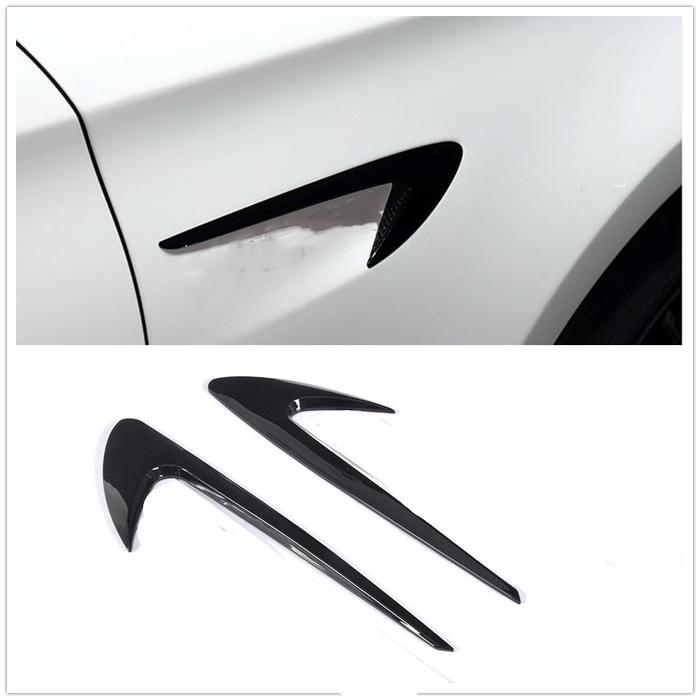 Gloss Black Side Air Vent Fender Trim Mercedes Benz_ABCESClaGlaGlcGleGls Class W205 W204 W212 W213 X