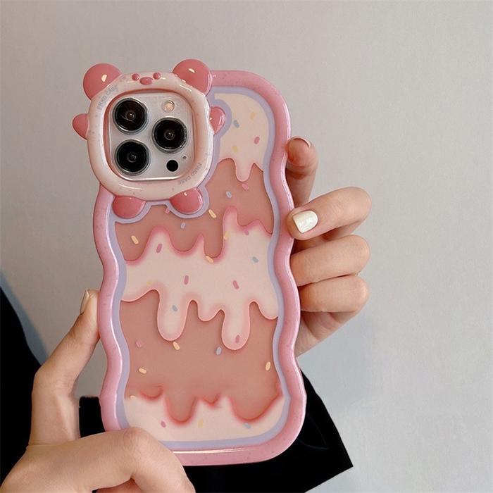 CASE REALME C1 C2 C30 C30S C55 C33 9I OPPO A36 A76 A96 A3S A1K A17 CASING WAVE GLITTER MELTY ICE CRE