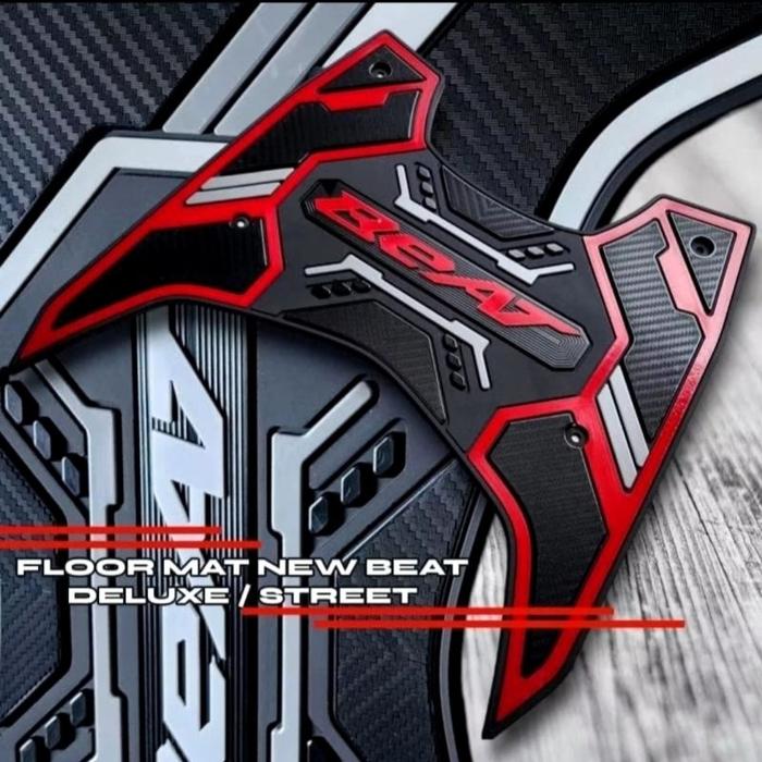 Karpet Beat Deluxe 2023 - Keset Motor Beat Terbaru - Alas Kaki Honda Beat Street 2020 - 2024