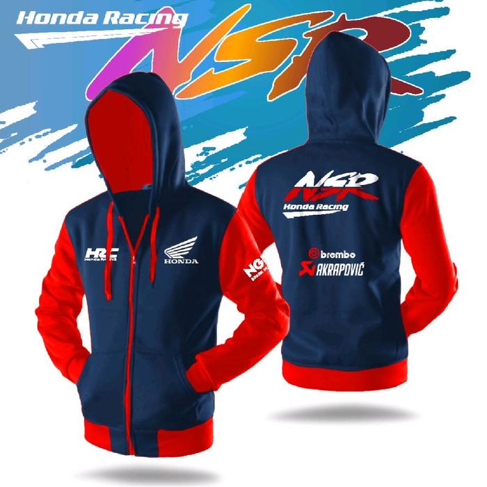 Jaket Motor Honda NSR Limited Kombinasi Flecee Catton 280g Unisex All Size Pria Distro Keren