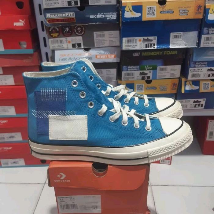 SEPATU CASUAL Converse chuck 70s hi patchwork dutch/blue ORIGINAL