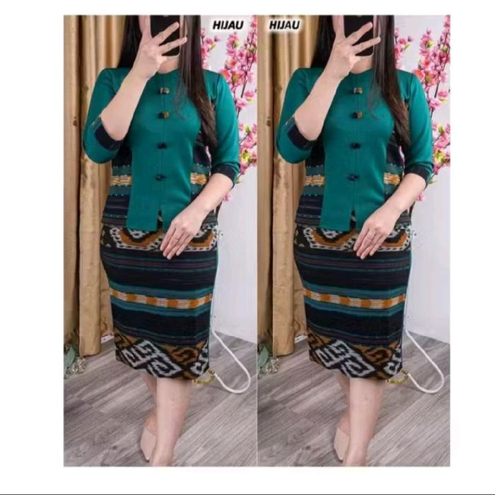 Setelan Rok Blus Tenun Wanita Jepara S-XXL - Model Terbaru