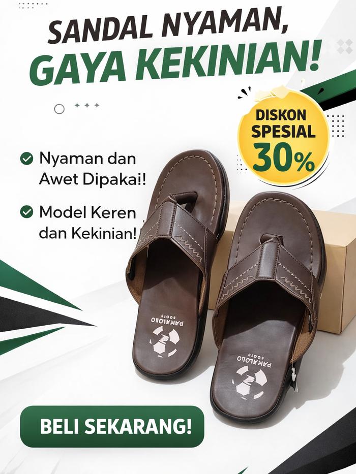 Pakalolo Sandal Pria Desain Trendy Anti Slip Nyaman Awet Dipakai Model Keren Kekinian Diskon Spesial