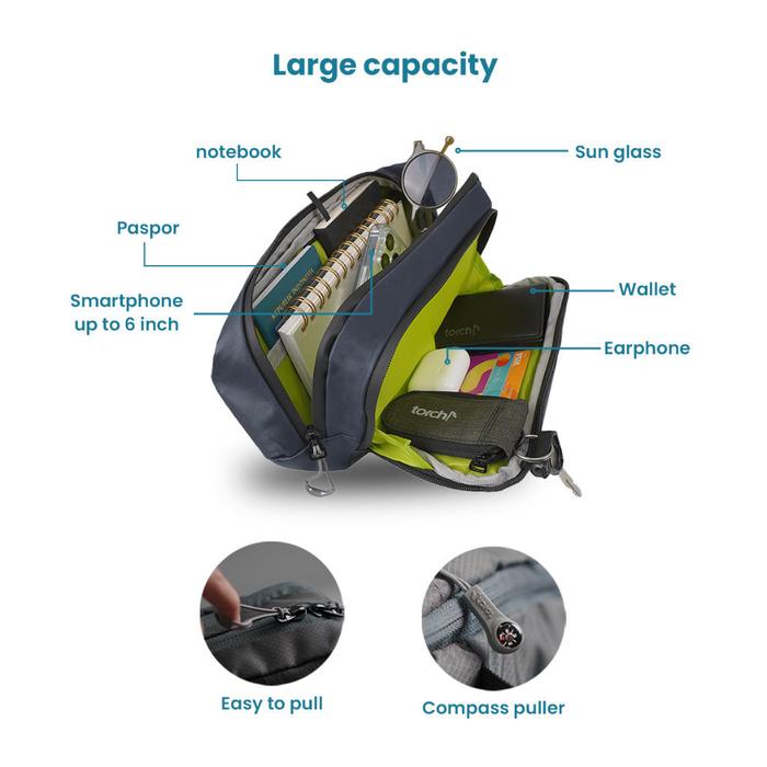 New Torch Aichi Tas Pinggang Selempang Unisex - Terlaris