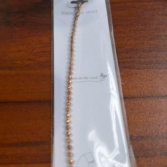 Gelang titanium lapis emas 18k boba