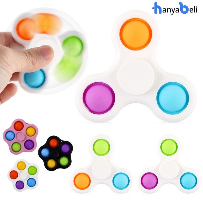 HanyaBeli Fidget Spinner Pop It Pop Spinner Toys Mainan Anak Pop It Anti Stres